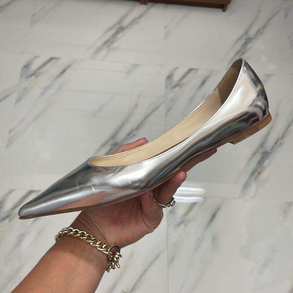 Jimmy Choo Romy Flats Silver 38 (8 US) - Picture 5 of 5
